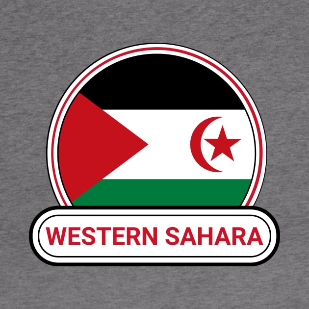 Western Sahara Country Badge - Western Sahara Flag by Yesteeyear